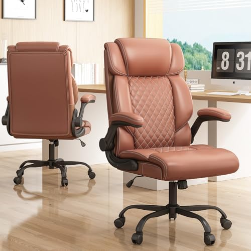 Office Chair, Executive High Back Big and Tall Office Chair,Brown - Image 2