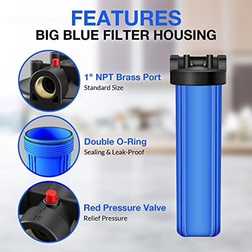 SimPure DB20P 20" *4.5" Whole House Sediment Water Filter Housing - Image 2
