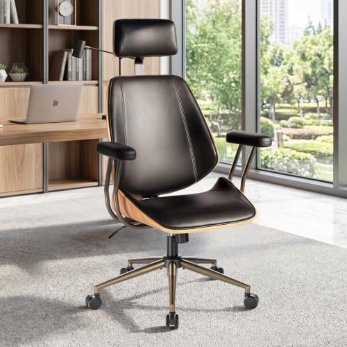 High Back Ergonomic Office Chair, with Headrest & Arms, Black - Image 7