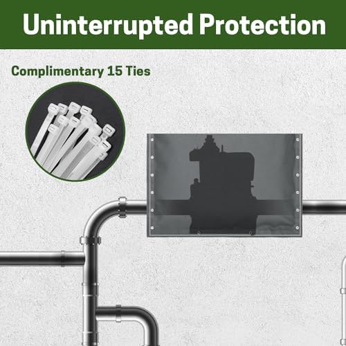 Insulated Backflow Preventer Cover - Outdoor Pipe Insulation for Winter Freeze Protection, Irrigation Pipe, Sprinkler Valve, Winter Water Well Pump Covers, 36×24 inch - Image 5