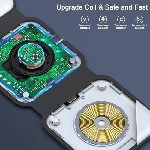 3 in 1 Wireless Charging Station for Apple,Foldable Magnetic Travel Charger - Image 5