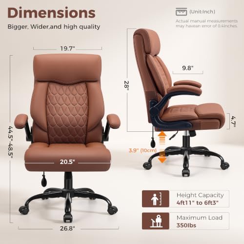 High Back Executive Office Chair with Inflatable Lumbar Support - Image 2