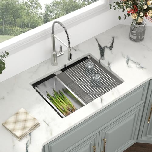 Kichae 25 Undermount Kitchen Sink Stainless Steel 16 Gauge Workstation - Image 3