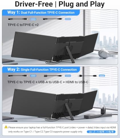 14" Laptop Screen Extender, 3lbs Lightweight & Portable Monitor for Laptop - Image 6