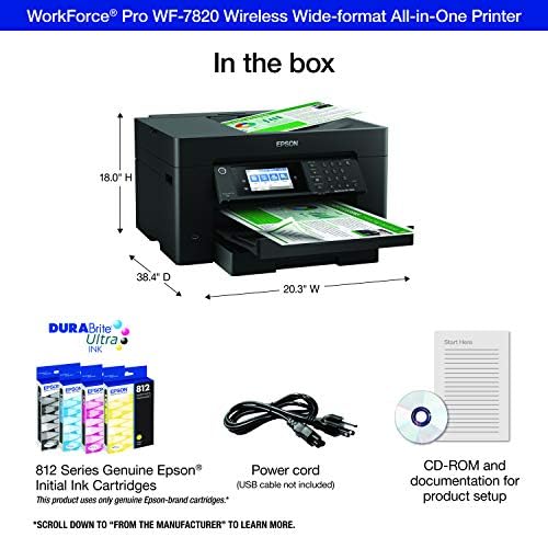 Epson Workforce Pro WF-7820 Wireless All-in-One Wide-Format Inkjet Printer - Image 5