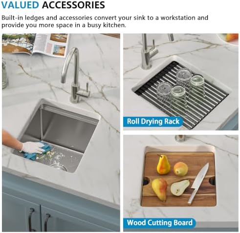 13"x15" Bar Prep Sink Undermount Workstation - Image 6
