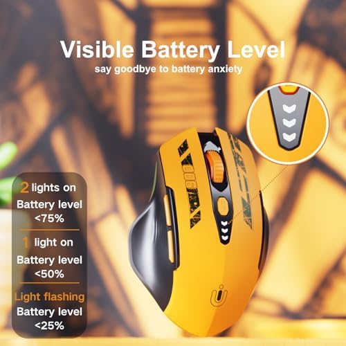 Uineer Bluetooth Mouse, Tri-Mode Wireless, Rechargeable, 3-Device Switch - Image 3