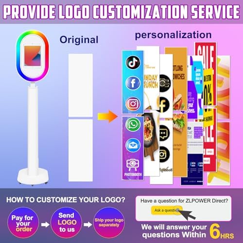 Portable Photo Booth for iPad 10.2" 10.5" 10.9" 11" 12.9" 13" Photobooth Machine Metal Shell Selfie Station RGB Ring Light Custom Logo for Parties Wedding Rental - Image 2