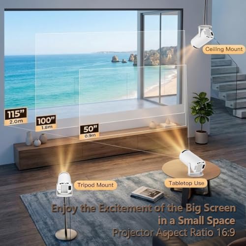 Mini Projector with Wifi and Bluetooth, Support 4K with Android 11 - Image 5