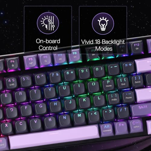 Redragon K740 PRO Wireless RGB Gaming Keyboard, Aluminum Base & Knob, 95% - Image 7