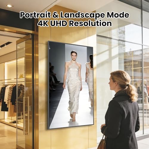 55 Inch Digital Signage Display, 4K FHD 1000 Nits Advertising Screen, Android 14.0 Wall Mount Digital Menu Board for Restaurants, Smart tv signage with 4GB RAM 64GB Storage, Smart Split Screen - Image 3