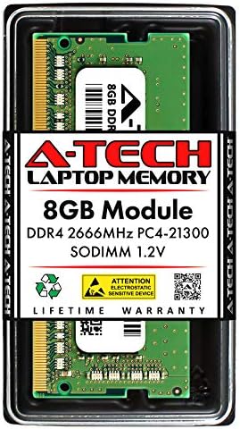 A-Tech DDR4 RAM 8GB 2666MHz PC4-21300 SODIMM Laptop Memory by A-TechComponents