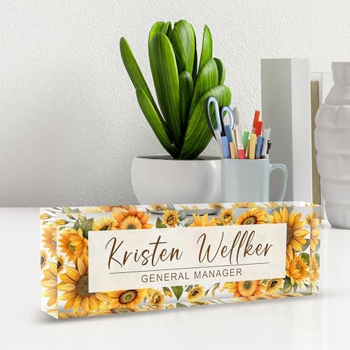 Name Plate for Desk, Custom Office Desk Decor The Office Gifts for Women Men, Employee Appreciation Gifts for Boss, Manager, Teacher, Nurse - Image 3