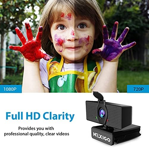 NexiGo N60 1080P Webcam with Microphone, Software Control & Privacy Cover, USB HD Computer Web Camera, Plug and Play, for Zoom/Skype/Teams, Conferencing and Video Calling - Image 2