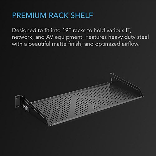 AC Infinity Vented Rack Shelf 1U, 8" Deep for 19" Server & AV Racks - Image 2