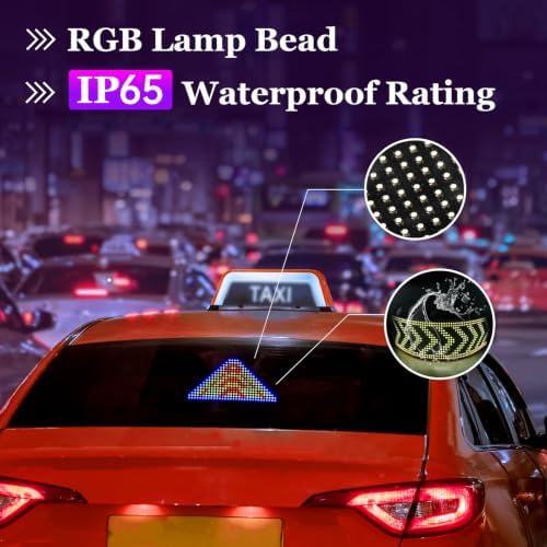 GOTUS LED Sign for Car,Scrolling LED Sign,Flexible, Bluetooth APP,DIY Design Animations,Text, Graffiti (3"x 7") - Image 4
