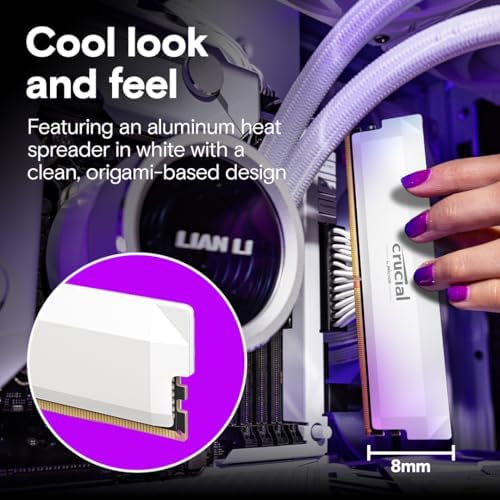 Crucial Pro 32GB DDR5 RAM Kit (2x16GB), CL36 6000MHz, Overclocking Desktop Gaming Memory, Intel XMP 3.0 & AMD Expo Compatible, White - CP2K16G60C36U5W - Image 5