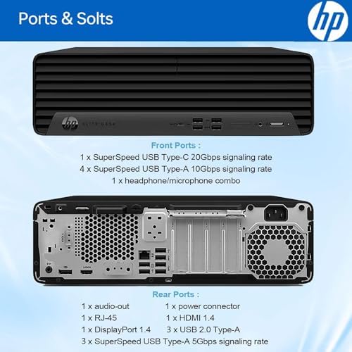 HP Elite 805 G9 SFF Business Desktop Computer, AMD Ryzen 5 8500G, 32GB DDR5, 1TB PCIe SSD, Radeon 740M Graphics, Dual 4K Display Support, USB-C, HDMI, RJ-45, Wi-Fi, Wired KB & Mouse, Windows11 Pro - Image 3