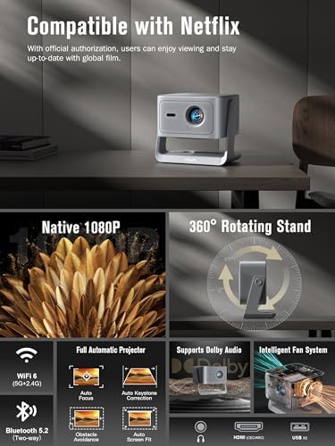 VISSPL 3000 ANSI Smart 4K Projector, AI Auto Focus, 3D Dolby Audio - Image 3
