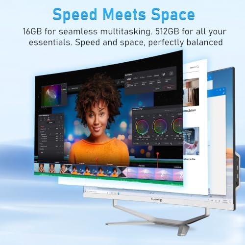 suevery 27Inch Curved All-in-One PC Core I7 Desktop Computer - Image 4
