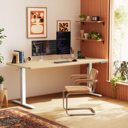Huuger 63 X 24 Inch Electric Standing Desk with Power Outlets - Image 2