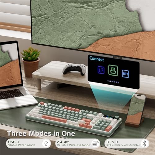 RK ROYAL KLUDGE S98 Wireless Mechanical Keyboard w/Smart Display & Knob - Image 2