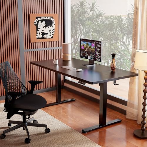 ErGear 48 X 24 Inch Height Adjustable Electric Standing Desk, Black - Image 2