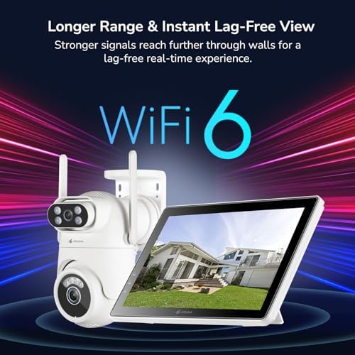 Wireless Security Camera System with 10" Touchscreen Monitor, 2K Dual Lens - Image 6