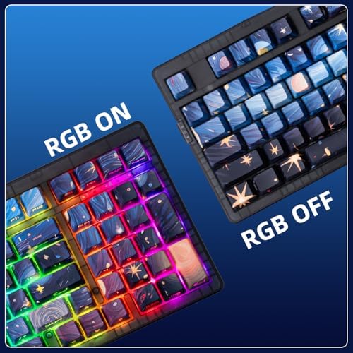 ZORNHER ZH980 Mechanical Keyboard,95% Blue Creamy Keyboard with Number Pad,Van Gogh's Starry Night Dye Sublimation PBT Keycaps,Pre-lubed Silent Switches,Hot-Swappable - Image 5