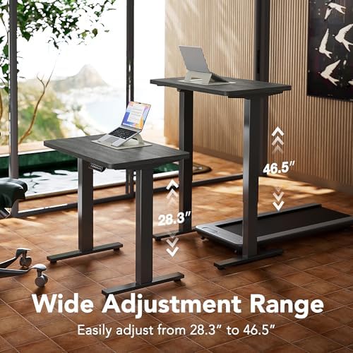 HUANUO 43x24 Inch Electric Standing Desk, Height Adjustable, Grey - Image 5