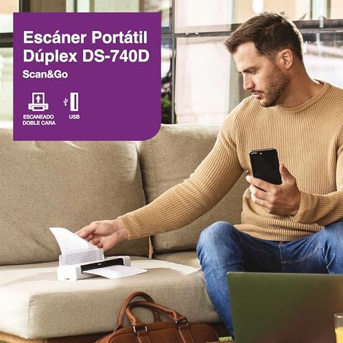 Brother DS-740D Duplex Compact Mobile Document Scanner (Pack of 3) - Image 2