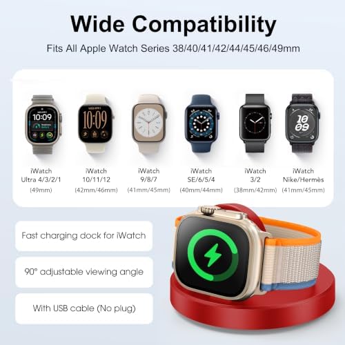 Upgraded for Apple Watch Charger, Foldable Travel Fast Charging Dock - Image 4