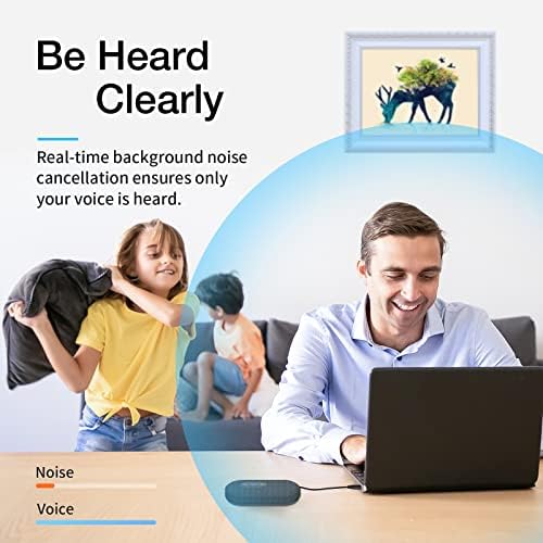 USB Speakerphone, Conference Computer Speakers with Microphone for Home Office Calls, 360 Degree Enhanced Voice Pickup, Noise Reduction, Echo Cancellation, Compatible with Zoom, Teams, Skype - Image 2