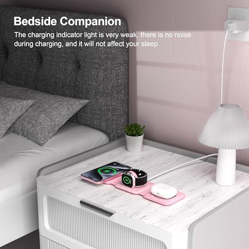 3 in 1 Charging Station for Multple Devices,Foldable 3 in 1 Wireless Charger for Travel,Nano Wireless Charging Station for iPhone16 15 14 13 12 Pro Max/Watch 10 9 8 7 6 5 4 3 Ultra/AirPod Pro - Image 6