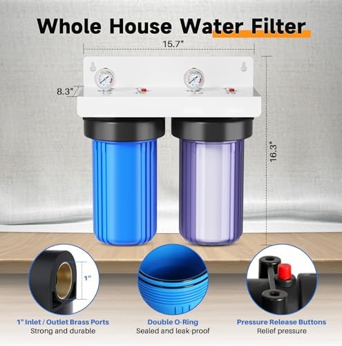 PUREPLUS 2-Stage Whole House Water Filter, Iron, Manganese, Chlorine - Image 2