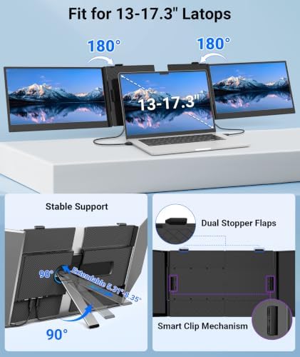 14" Laptop Screen Extender, 2.2lbs Lightweight Portable Monitor for Laptop - Image 6