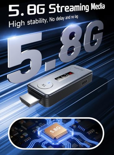 2027 New Wireless HDMI Transmitter and Receiver 360ft/110m,4K Decode Input 1080P Output with LED Display, Plug&Play Portable 2.4G/5.8G Wireless Extender Kit for PC/Laptop/TV Box/Projector to Monitor - Image 5