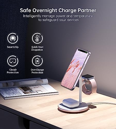 3 in 1 Magnetic Wireless Charging Station for Apple Devices,15W for Magsafe - Image 4