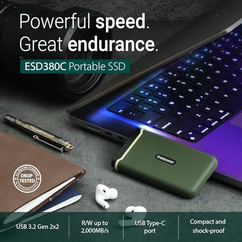 Transcend 2TB ESD380C Portable SSD Up to 2000MB/s Shock-Resistant, Type C - Image 4