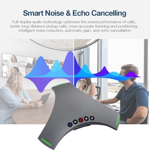 Conference Speaker and Microphone, Bluetooth Speakerphone w/ Extension Mic - Image 4