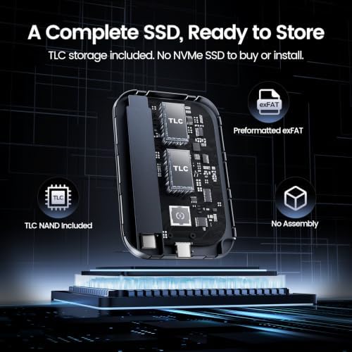 MOVE SPEED 512GB SSD External Hard Drive USB 3.2 Gen 2x2 Up to 1000MB/s Magnetic External SSD with Type C Cable for ProRes 4K Video iPhone 17/16/15, Android Phone, Windows, Mac - Image 7
