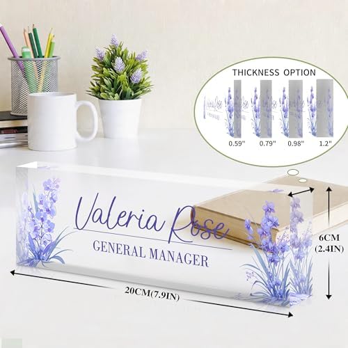 Custom Name Plate for Desk, Acrylic Desk Name Plate Personalized, Employee Appreciation Gifts, Office Desk Accessories for Woman Teacher Nurse, Coworker Gifts for Manager Assistant - Image 4