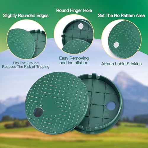 Sprinkler Valve Cover，ID 5.5" OD 6" Sprinkler Irrigation Valve Box,Valve Box Cover Lid for Outdoor Sprinkler Irrigation Control Water System Lawn,Ideal for Irrigation Systems & Landscaping - Image 3
