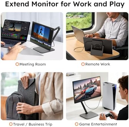 15.6" Portable Monitor with Stand FHD 1080P IPS Travel Monitor for Laptop - Image 4