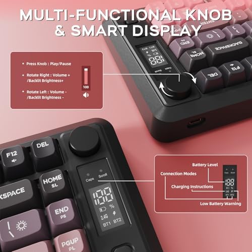 Free wolf M75 TKL Wireless Gaming Keyboard Mechanical Feel - BlackBerry - Image 4