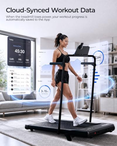 Superun Walking Pad with 6% Incline, 2.5HP Treadmill, 0.6-3.8 MPH, 300 lbs - Image 4