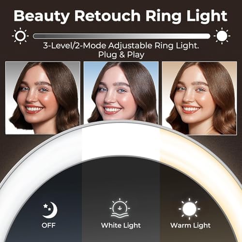 4K Webcam for PC with Microphone & Light & Privacy Cover - Image 4