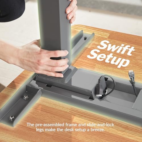 Vari ComfortEdge Electric Standing Desk – 72x30 – Butcher Block/Slate - Image 6