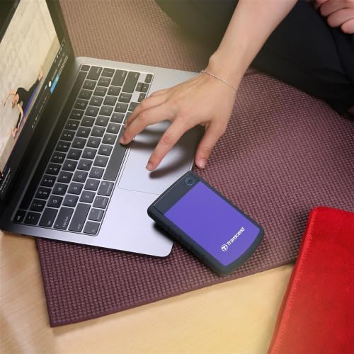 Transcend 2TB StoreJet 25H3 Rugged Portable HDD, One Touch Backup - Image 5