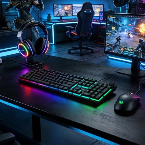 Redragon K521-E Gaming Keyboard with Knob, RGB 104 Keys Wired Keyboard - Image 7